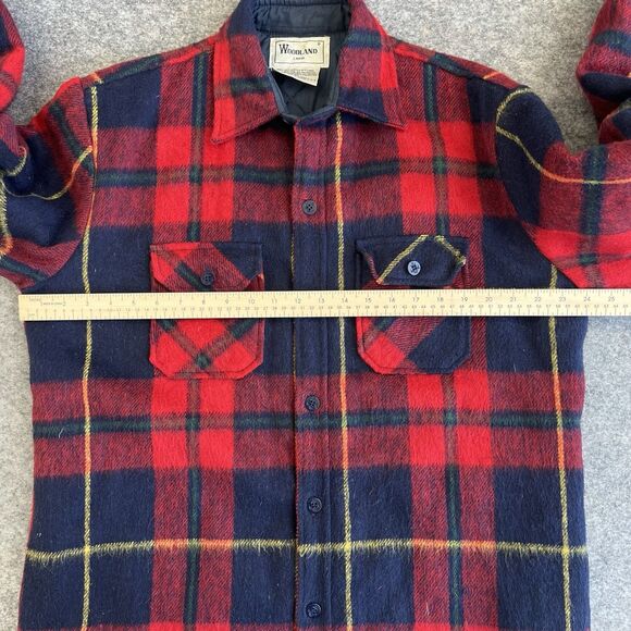 Woodland Vintage Plaid Jacket Quilted Lining Size L - Picture 2 of 7